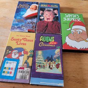Mixed Lot of Christmas Movies VHS Home Alone Santa Clause 2 Aliens 1st Xmas